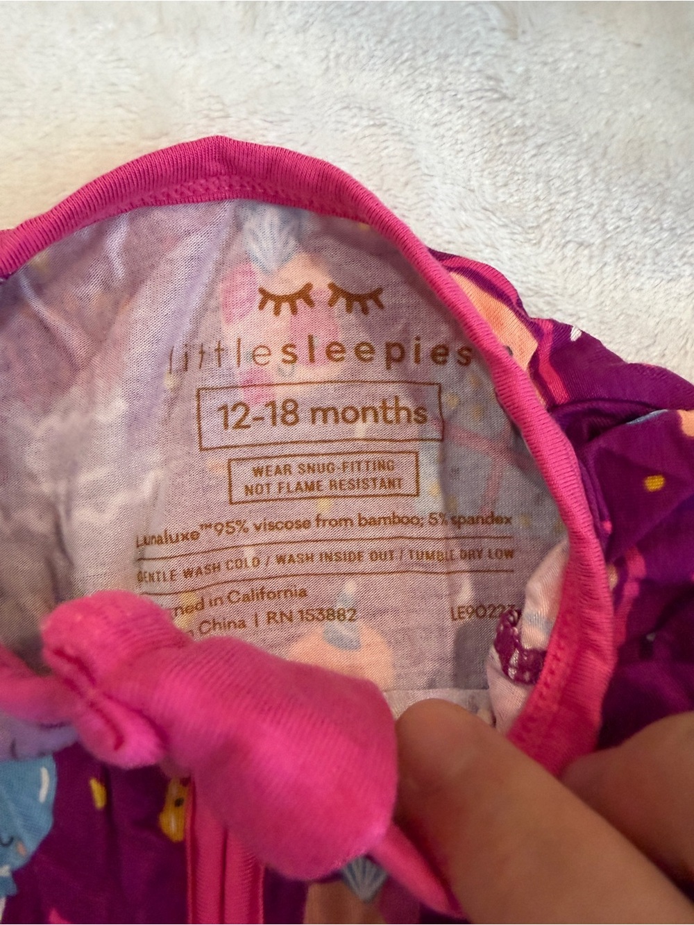 NWOT little Sleepies birthday themed convertible footies 12-18M - Picture 4 of 5